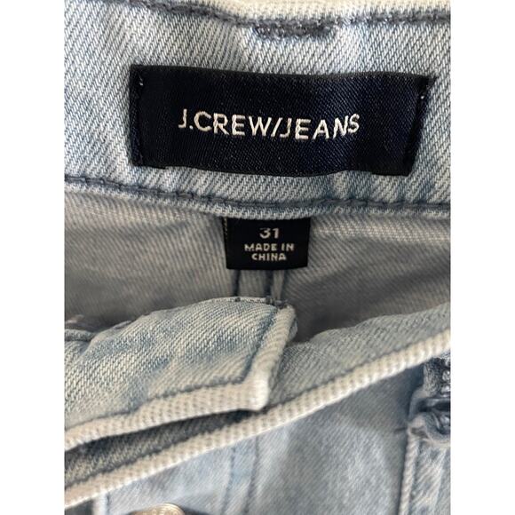 J. Crew Jeans Straight Leg Crop Raw Hem Big Pockets Button Fly - Picture 4 of 9